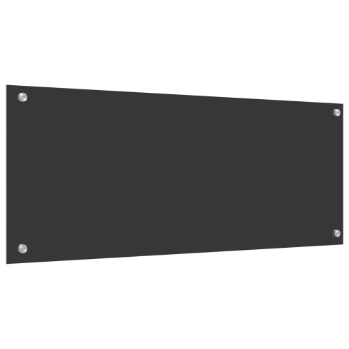 Кухненски гръб Тъмен сив 100 x 40 cm закалено стъкло