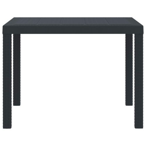 Градинска маса Антрацит 100 x 100 x 73 см полиратан