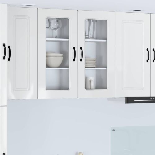 Кухненски шкаф Kalmar 2 pcs Лъскаво бяло 40 x 31 x 80 см