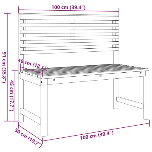 Градински стол Кафяво 100 x 50 x 91 см
