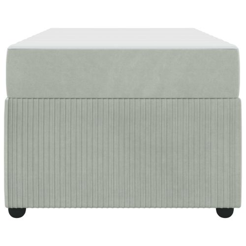 Рамка за легло с матрак Светлосиво 100 x 200 cm текстил