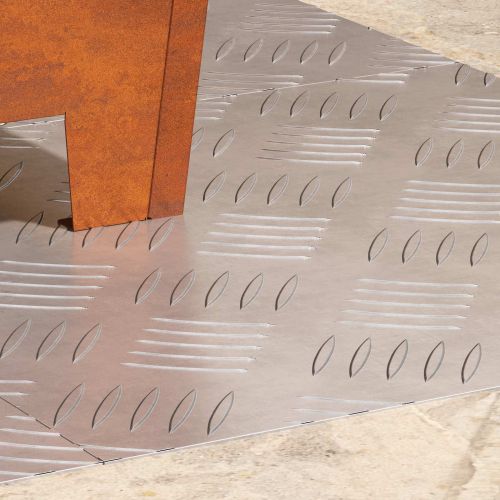 Стъпало Квадратна 4 pcs Сребрист 40 x 40 cm Алуминий