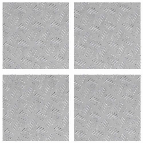 Стъпало Квадратна 4 pcs Сребрист 40 x 40 cm Алуминий