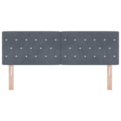 Облегалка за глава Тъмен сив 160 cm Кадифе