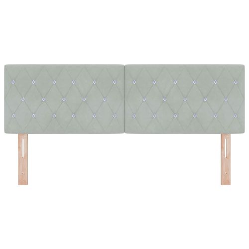 Облегалка за глава Светлосиво 144 см Кадифе