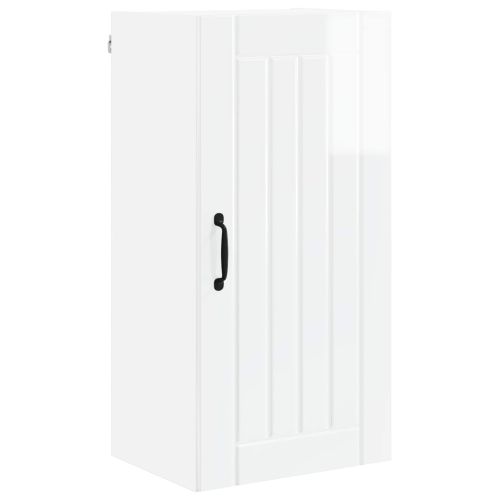 Кухненски шкаф Лъскаво бяло 40 x 31 x 80 см Инженерно дърво