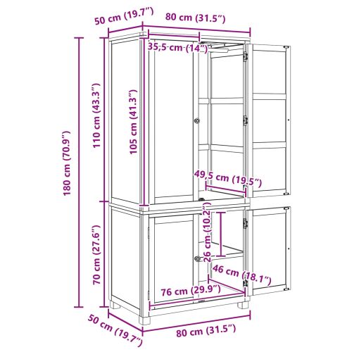 Комплект за съхранение на мебели с врата Кафяво Инженерно дърво