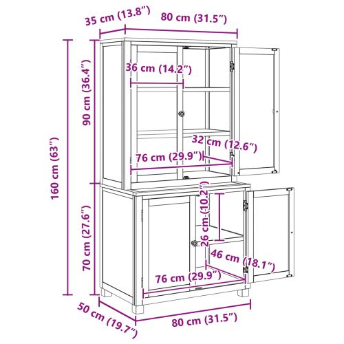 Комплект за съхранение на мебели с врата Кафяво Инженерно дърво