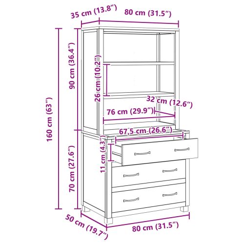Комплект за съхранение на мебели Кафяво Инженерно дърво