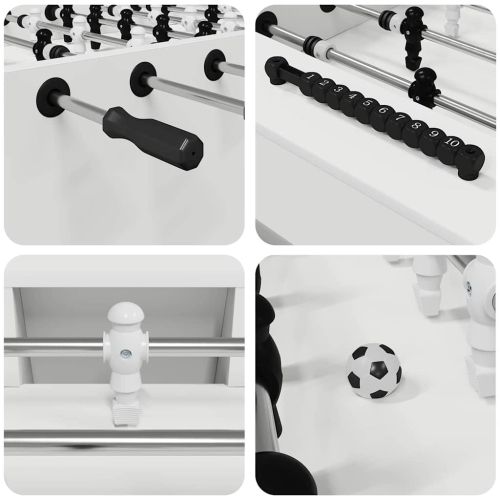 Маса за фуутбол Бял 146,5 x 74 x 85 см Инженерно дърво