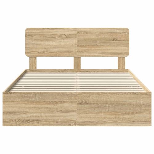 Рамка за легло с таблото с чекмедже Сонома дъб 150 x 200 cm