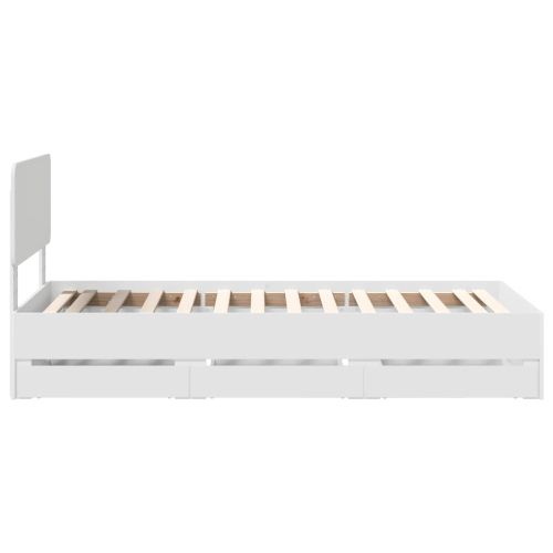 Рамка за легло Бял 100 x 200 cm Инженерен дървен материал