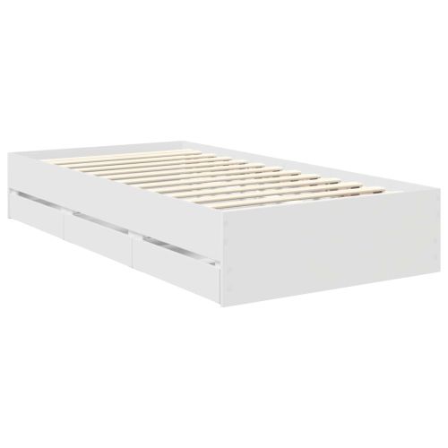 Рамка за легло Бял 90 x 190 cm Инженерен дървен материал