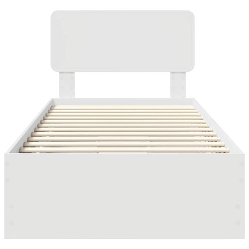 Рамка за легло Бял 90 x 190 cm Инженерен дървен материал
