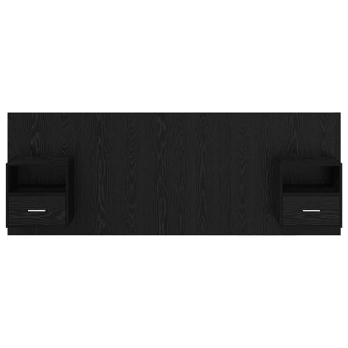 Табла с шкаф с чекмедже с рафт 3 pcs Черния дъб Инженерно дърво