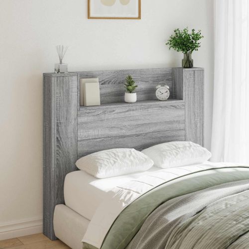 Облегалка за глава с рафт Сив Сонома 120 x 16,5 x 103,5 cm