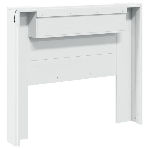 Облегалка за глава Бяло 120 x 16,5 x 103,5 cm Инженерно дърво