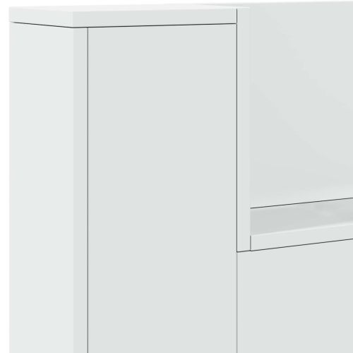 Облегалка за глава Бяло 160 x 16,5 x 103,5 cm Инженерно дърво