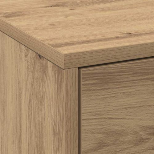 TV шкаф с LED с LED ленти Дъб Артизан 165 x 34 x 40 см