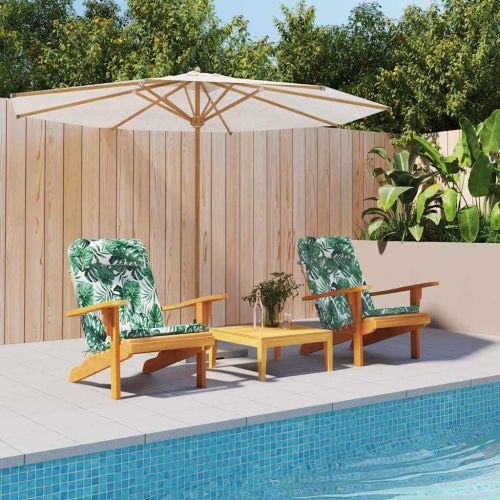 Възглавници за столове 2 pcs Мотив с листа 58 x 77 x 4,5 см