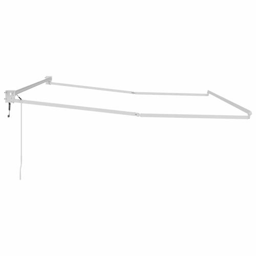 Разтегателна рамка за сенник Бял 500 × 300 cm Алуминий