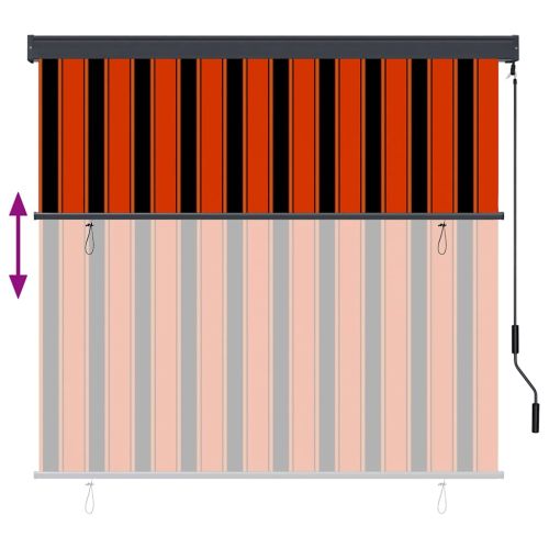 Ролетна щора Оранжево и кафяво 180 x 250 cm Текстил и Алуминий