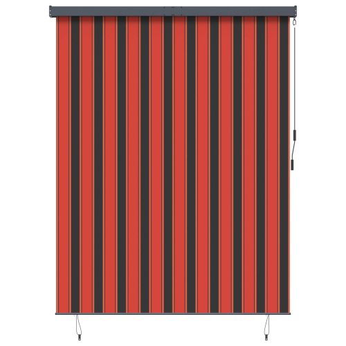 Ролетна щора Оранжево и кафяво 200 x 250 см Текстил и Алуминий