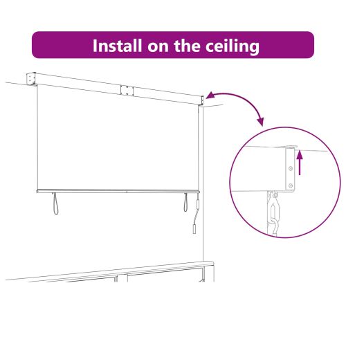 Ролетна щора Оранжево и кафяво 200 x 250 см Текстил и Алуминий