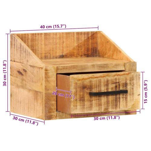 Нощен шкаф Кафяво 40 x 30 x 30 см Солидно мангово дърво