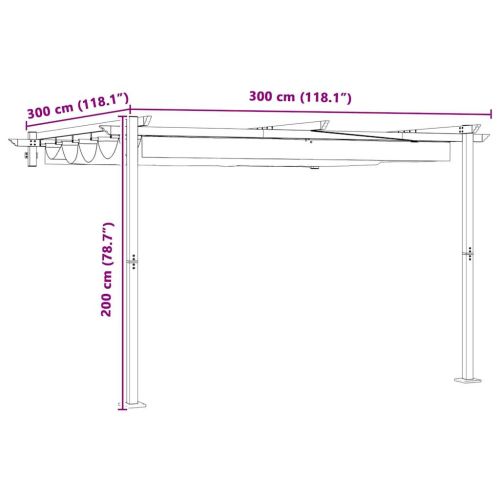 Шатра Таупе 300 x 300 x 200 cm Полиестер