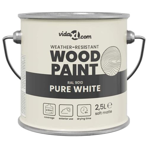 Боя за дърво Бяло 2,5 Л Стенно пано