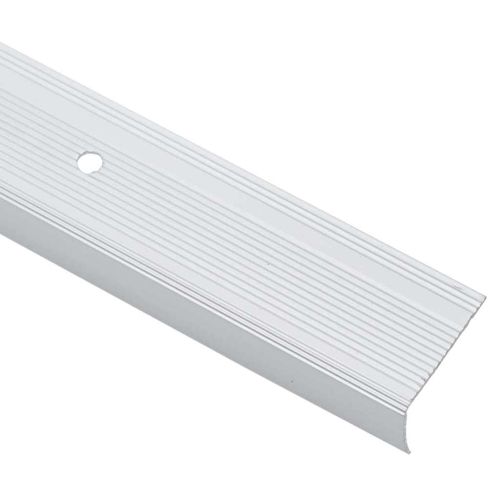 Профили за ръбове на стълби 10 pcs Сребрист 67 x 3.5 x 3 см