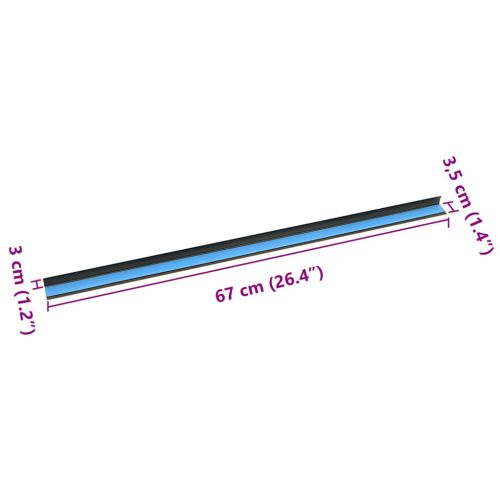 Профили за ръбове на стълби 10 pcs Кафяво 67 x 3.5 x 3 см