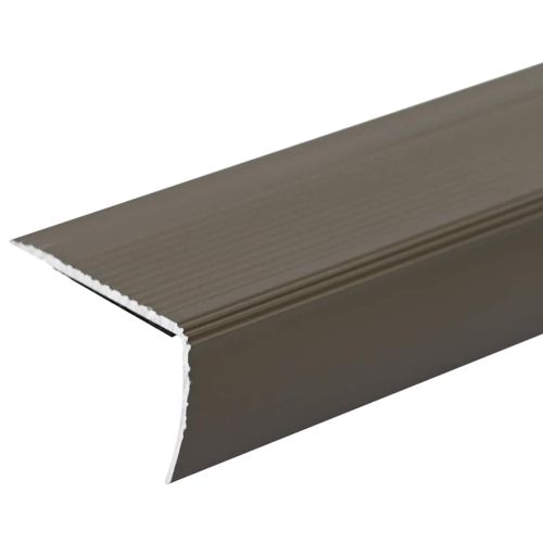 Профили за ръбове на стълби 30 бр. Кафяво 67 x 3.5 x 3 см