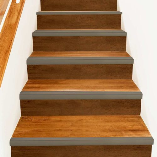 Профили за ръбове на стълби 10 pcs Шампанско 67 x 3.5 x 3 см