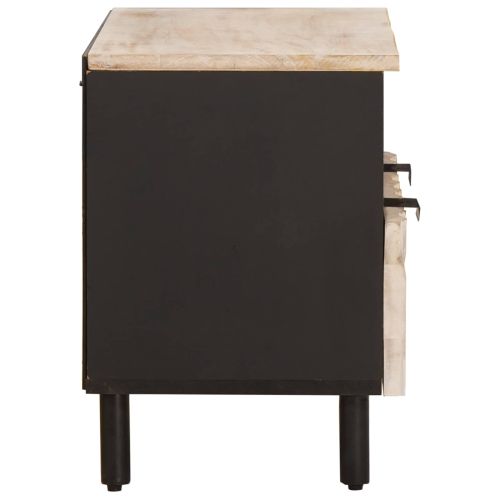 ТВ шкаф с чекмедже Финал на бяло измиване 70 x 33 x 46 см