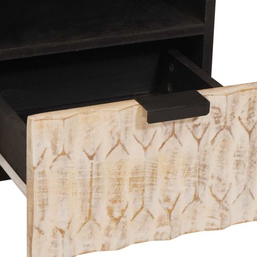 ТВ шкаф с чекмедже Финал на бяло измиване 70 x 33 x 46 см