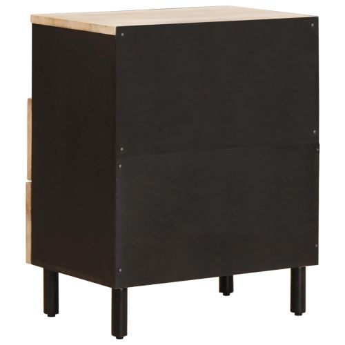 Нощен шкаф Бяло 50 x 33 x 60 см Солидно мангово дърво