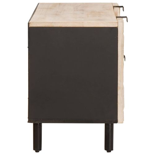 ТВ шкаф с чекмедже Финал на бяло измиване 105 x 33 x 46 см