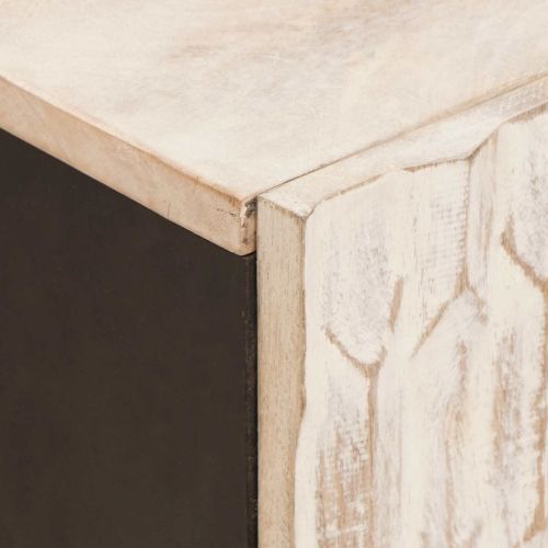 ТВ шкаф с чекмедже Финал на бяло измиване 105 x 33 x 46 см