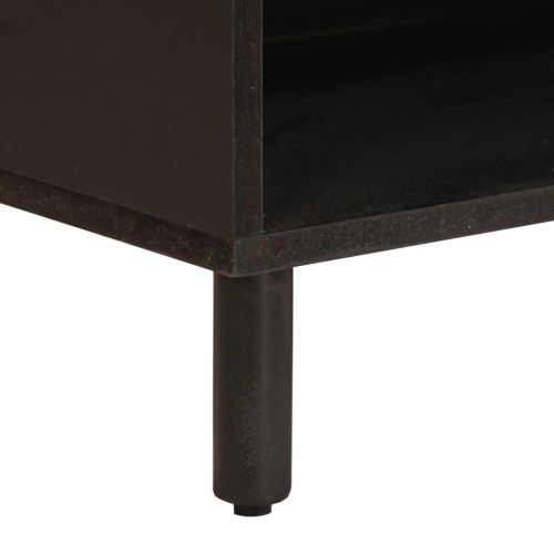 ТВ шкаф със съхранение Финал на бяло измиване 80 x 33 x 46 см