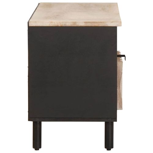 ТВ шкаф с чекмедже Финал на бяло измиване 100 x 33 x 46 см