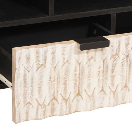 ТВ шкаф с чекмедже Финал на бяло измиване 100 x 33 x 46 см