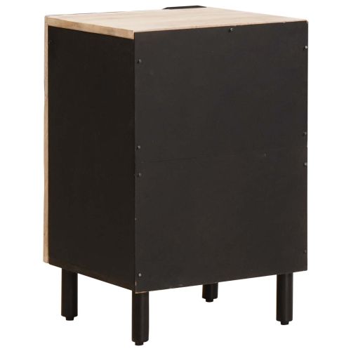 Шкаф за баня с рафт Бяло 38 x 33 x 58 см Солидно мангово дърво