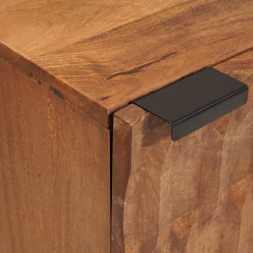 Нощен шкаф 2 pcs Кафяво 40 x 33 x 46 см Солидно мангово дърво