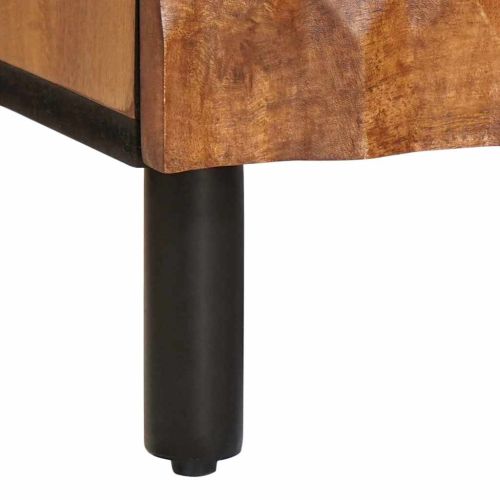 Нощен шкаф 2 pcs Кафяво 40 x 33 x 46 см Солидно мангово дърво