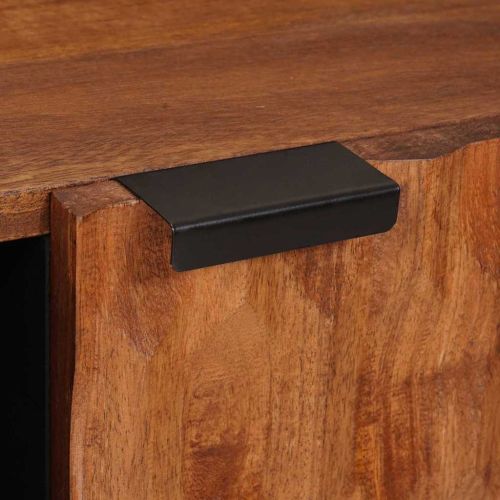 ТВ шкаф със съхранение Финал на кафяво акацие 80 x 33 x 46 см