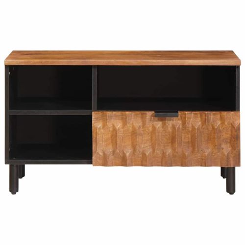 ТВ шкаф с чекмедже Финал на кафяво акацие 80 x 33 x 46 см