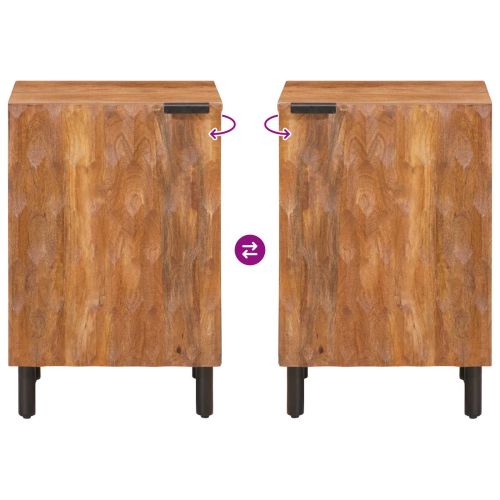 Шкаф за баня Кафяво 38 x 33 x 58 см Солидно мангово дърво