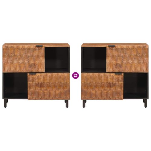 Служебен шкаф с врата Финал на кафяво акацие 80 x 33 x 75 см